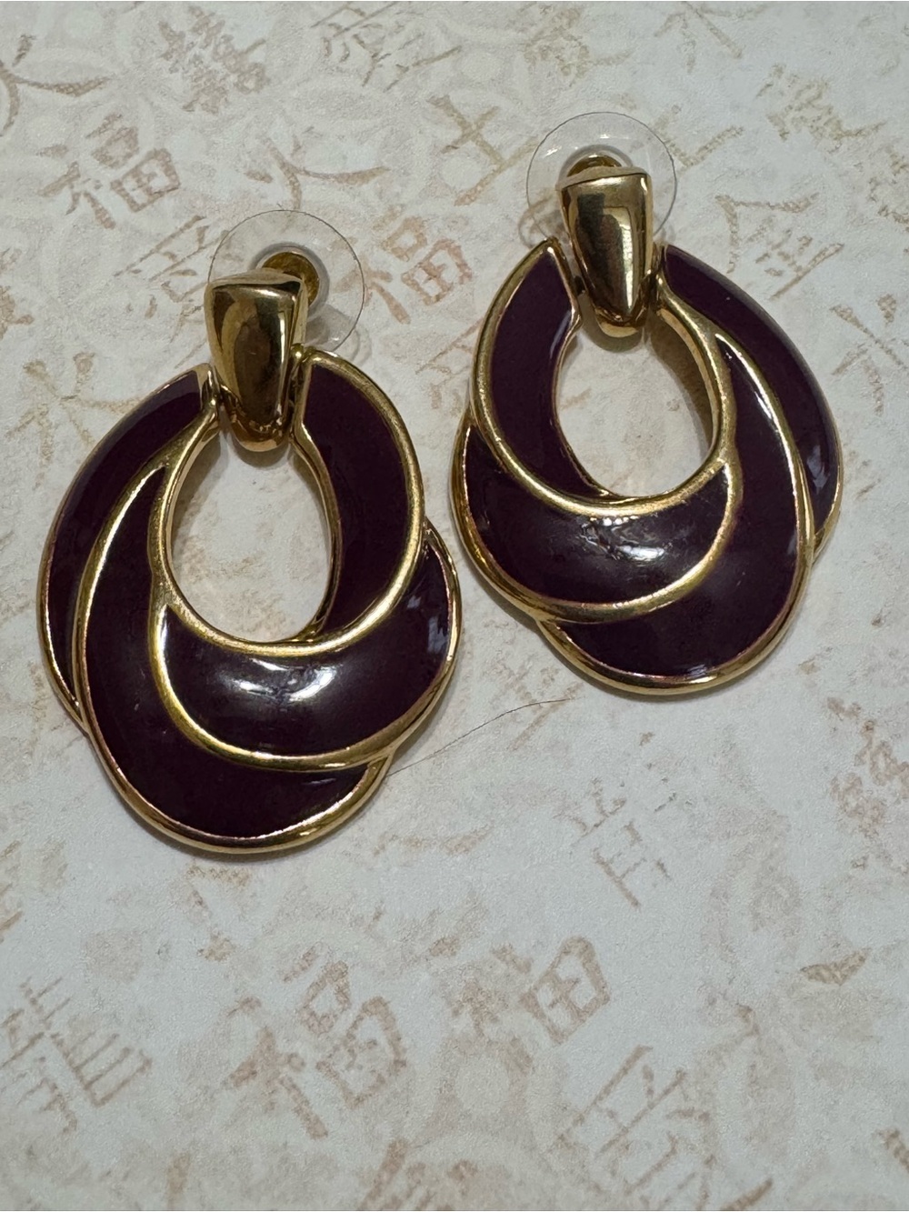 VINTAGE NAPIER DOOR KNOCKER EARRINGS